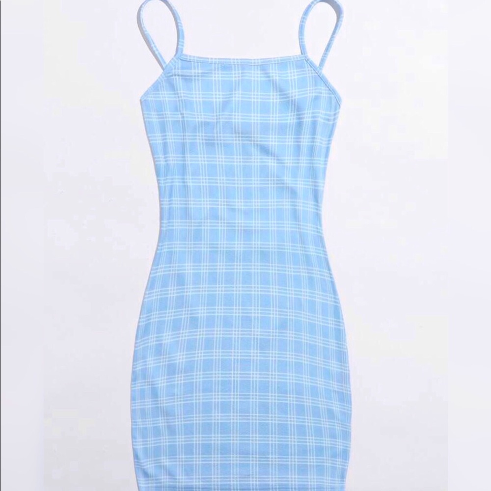 Plaid Cami Mini Bodycon Dress